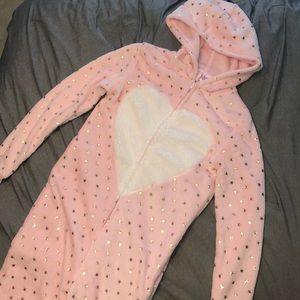 pink star onesie pajamas